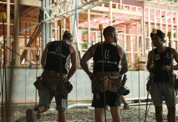 Scaffolding professionals at work
